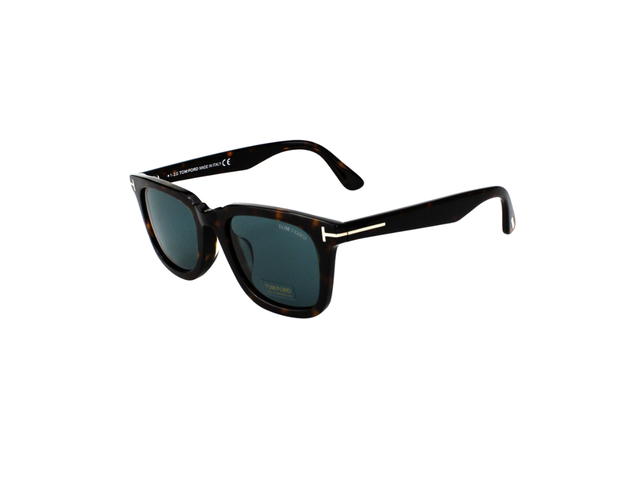 Tom Ford Tom Ford Dario Sunglasses In Plastic With Blue Lens Dark Havana - view 3