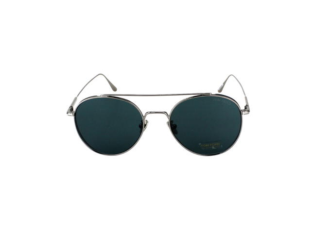 Tom Ford Tom Ford Declan Sunglasses In Metal With Dark Blue Lens Silver - view 2