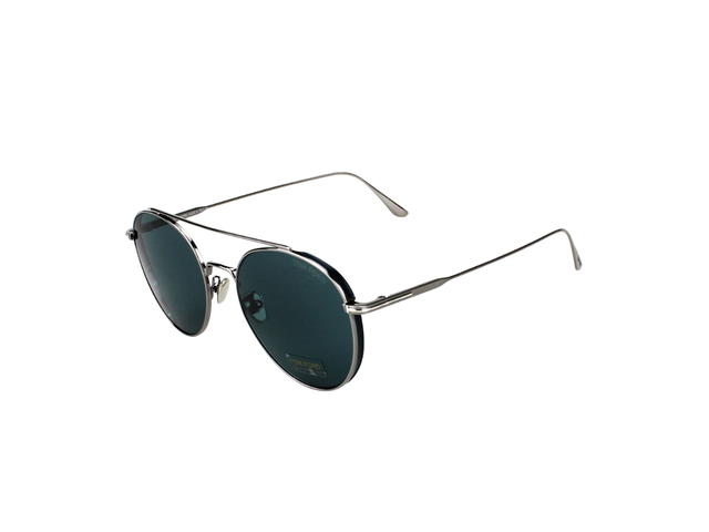 Tom Ford Tom Ford Declan Sunglasses In Metal With Dark Blue Lens Silver - view 3