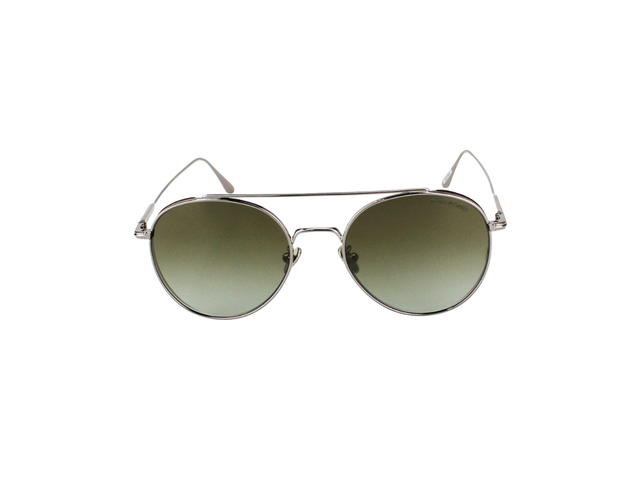 Tom Ford Tom Ford Declan Sunglasses In Metal With Green Lens Silver - view 2