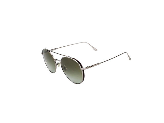 Tom Ford Tom Ford Declan Sunglasses In Metal With Green Lens Silver - view 3