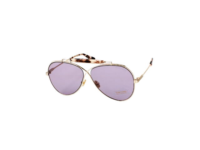 Tom Ford Tom Ford Holden Sunglasses In Metal With Purple Lens Gold - view 1