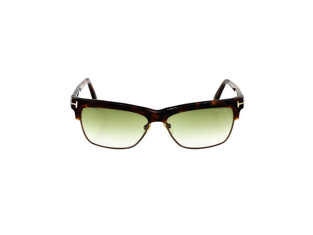Tom Ford Tom Ford Montgomery Sunglasses In Plastic Metal With Green Lens Dark Havana - view 2