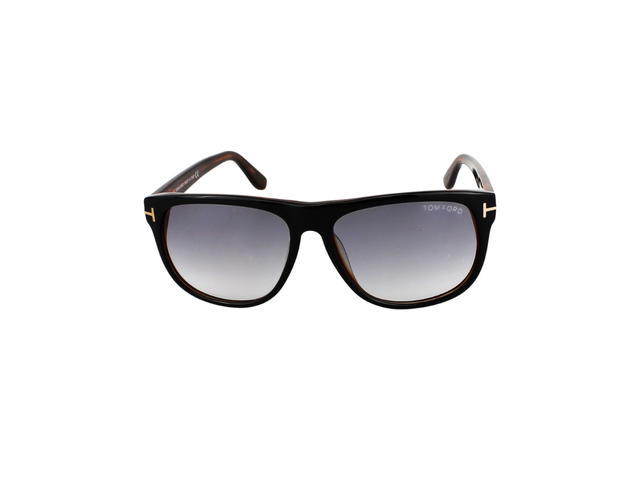 Tom Ford Tom Ford Olivier Sunglasses In Plastic Metal With Dark Grey Lens Dark Brown - view 2
