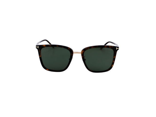 Tom Ford Tom Ford Polarized Sunglasses In Plastic Metal With Green Lens Dark Havana - view 2