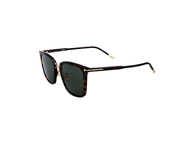 Tom Ford Tom Ford Polarized Sunglasses In Plastic Metal With Green Lens Dark Havana - view 3