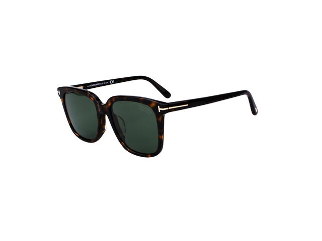 Tom Ford Tom Ford Polarized Sunglasses In Plastic With Green Lens Dark Havana - view 3