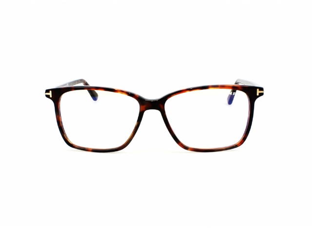 Tom Ford Tom Ford TF-5478-F-B-054-56 Glasses In Dark Brown Havana Frame With Clear Lenses - view 1