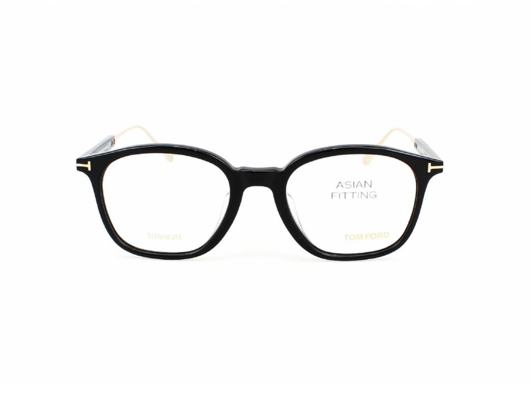 Tom Ford Tom Ford TF-5484-F-001-52 Glasses In Black-Gold Metal Frame With Clear Lenses