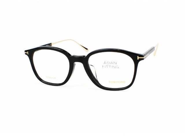 Tom Ford Tom Ford TF-5484-F-001-52 Glasses In Black-Gold Metal Frame With Clear Lenses - view 2