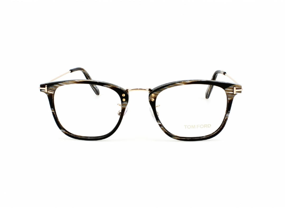 Tom Ford Tom Ford TF-5562-D-063-51 Glasses In Black-Brown Acetate Frame With Clear Lenses
