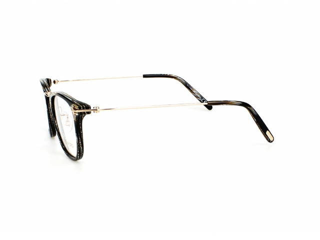 Tom Ford Tom Ford TF-5562-D-063-51 Glasses In Black-Brown Acetate Frame With Clear Lenses - view 3