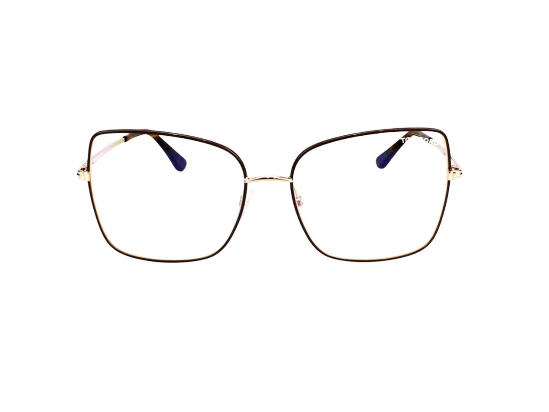Tom Ford Tom Ford TF-5613-B-048-56 Glasses In Havana Acetate-Metal Frame With Clear Lenses