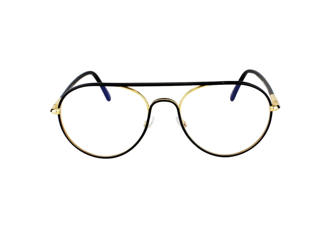 Tom Ford Tom Ford TF-5623-B-001-54 Glasses In Black-Gold Metal Frame With Clear Lenses