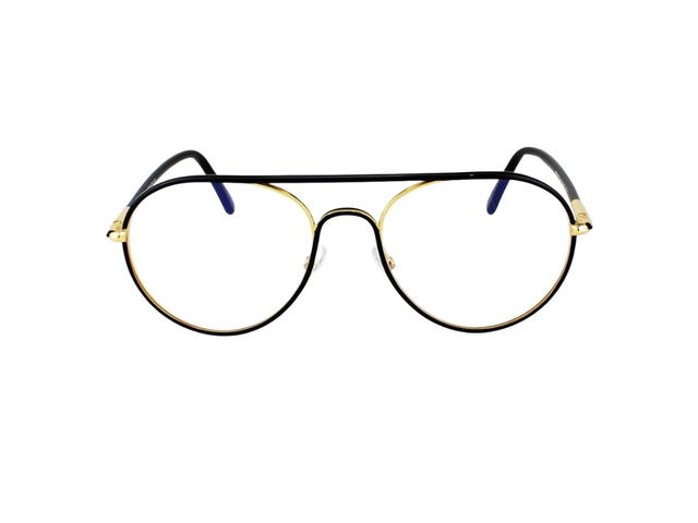 Tom Ford Tom Ford TF-5623-B-001-54 Glasses In Black-Gold Metal Frame With Clear Lenses - view 1
