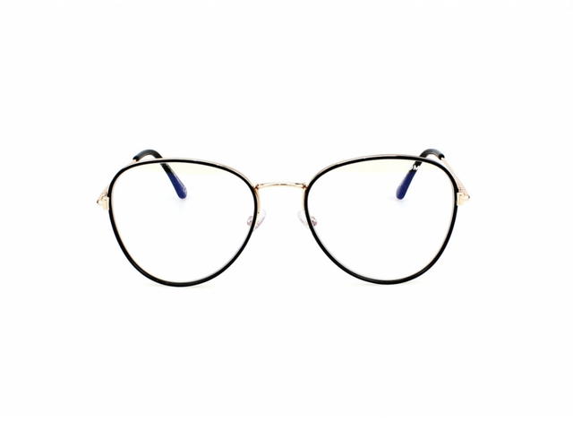 Tom Ford Tom Ford TF-5631-B-001-54 Glasses In Black Acetate-Metal Frame With Clear Lenses - view 1
