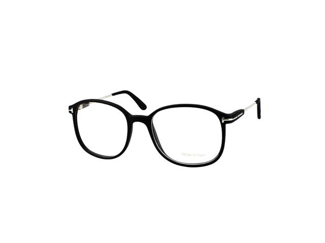 Tom Ford Tom Ford TF5238 Eyeglasses In Plastic Metal With Demo Lens Silver Black - view 1