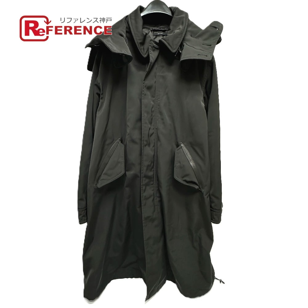 Tom Ford TOM FORD TFO637 WZIP Leather piping Hooded Apparel Mod coat Nylon Black
