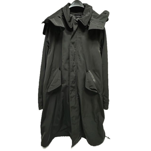 Tom Ford TOM FORD TFO637 WZIP Leather piping Hooded Apparel Mod coat Nylon Black - view 2