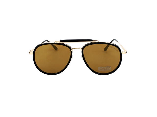 Tom Ford Tom Ford Tripp Sunglasses In Plastic Metal With Brown Lens Gold Black - view 2