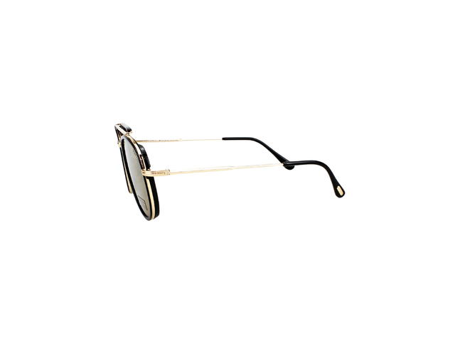 Tom Ford Tom Ford Tripp Sunglasses In Plastic Metal With Brown Lens Gold Black - view 3