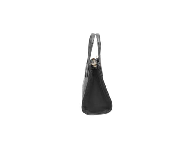 Tory Burch Tory Burch  Ella Mini Tote In Polyester Satin With Top Handles Black - view 3