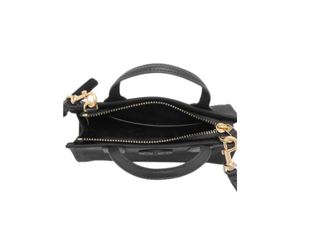 Tory Burch Tory Burch  Ella Mini Tote In Polyester Satin With Top Handles Black - view 5