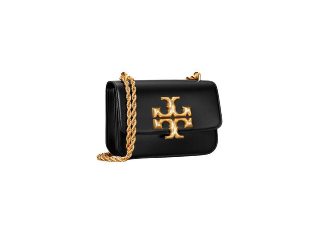Tory Burch Tory Burch Eleanor Small Bag In Italian Leather With Gold Hardware Black - view 2