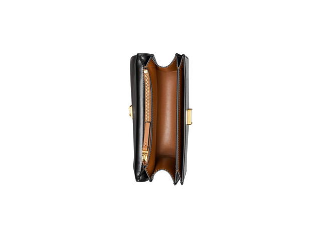 Tory Burch Tory Burch Eleanor Small Bag In Italian Leather With Gold Hardware Black - view 4