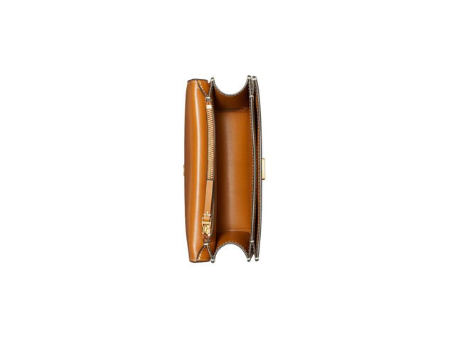 Tory Burch Tory Burch Eleanor Small Bag In Italian Leather With Gold Hardware Whiskey - view 3