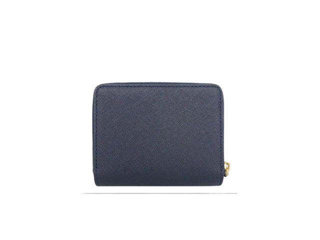 Tory Burch Tory Burch Emerson Mini Wallet In Saffiano Leather With Gold Color Hardware Navy - view 2