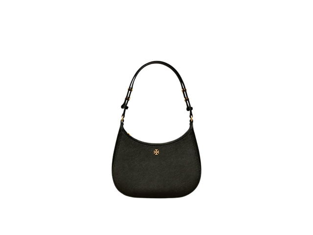 Tory Burch Tory Burch Emerson Shoulder Bag In Saffiano Leather With Gold T Hardware Black - view 1