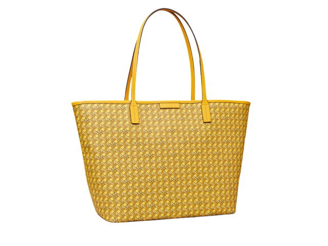 Tory Burch Tory Burch Ever Ready Zip Tote In Printed Water Resistant Coated Canvas With Brass Hardware Sunset Glow - view 1