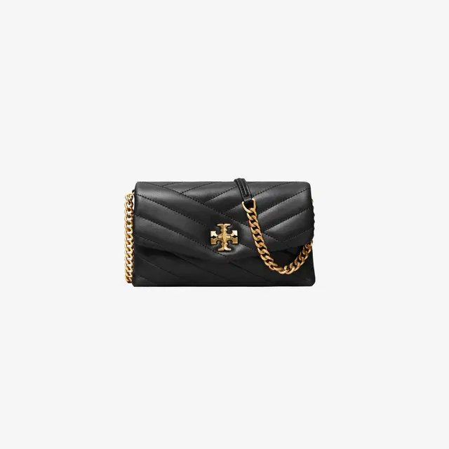 Tory Burch Tory Burch Kira Chevron Chain Wallet Black - view 2