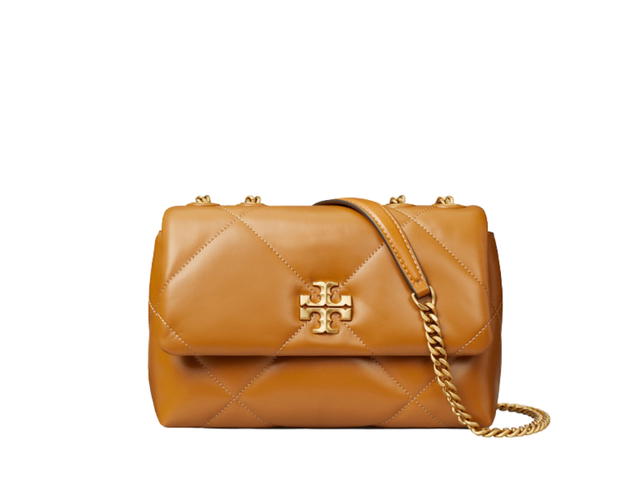 Tory Burch Tory Burch Kira Diamond Quilt Convertible Shoulder Bag In Napa Leather With Double T Gold Hardware Tan - view 2