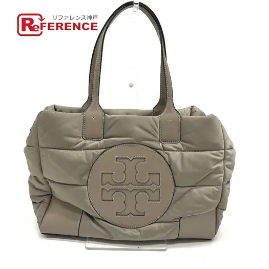 Buy Tory Burch logo Bag Tote Bag Nylon / Leather gray at Sasom – Authentic and Ready to Ship