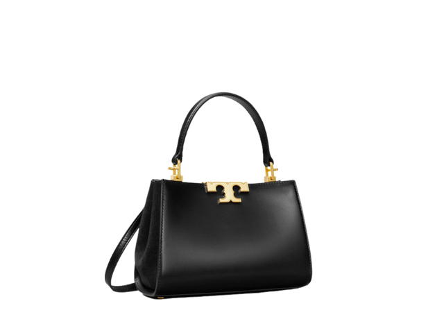 Tory Burch Tory Burch Mini Eleanor Satchel In Calf Leather With Gold Color Hardware New Black - view 1