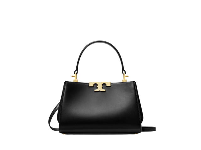 Tory Burch Tory Burch Mini Eleanor Satchel In Calf Leather With Gold Color Hardware New Black - view 2