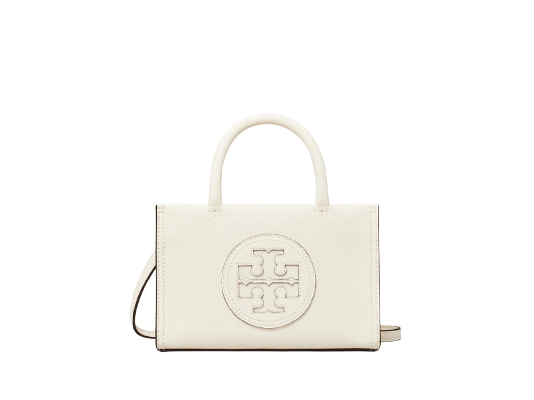 Tory Burch Tory Burch Mini Ella Bio Tote In BioFabbrica Bio tex With Herring bone Lining Warm White