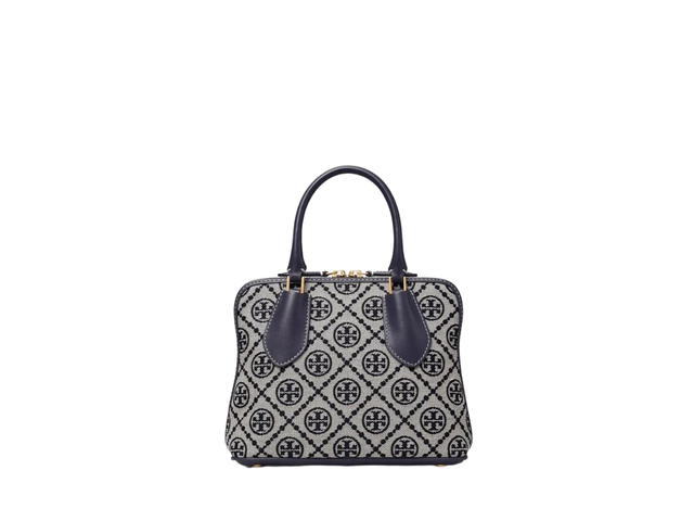 Tory Burch Tory Burch Mini T Monogram Swing Bag In Jacquard Calf Leather With Gold Hardware Navy - view 2