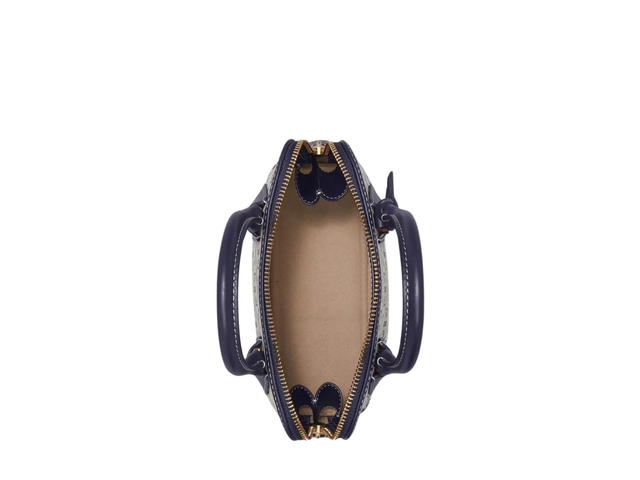 Tory Burch Tory Burch Mini T Monogram Swing Bag In Jacquard Calf Leather With Gold Hardware Navy - view 4