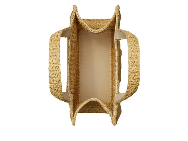 Tory Burch Tory Burch Printed Cotton Shirtdress In Crocheted Raffia With An Embroidered Double Natural - view 3