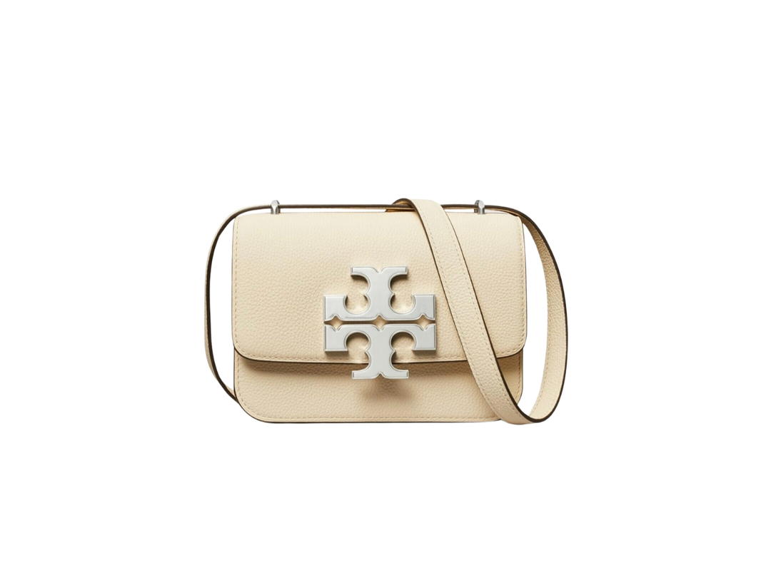 Tory Burch Tory Burch Small Eleanor Pebbled Convertible Shoulder Bag In Napa Leather With Smooth Hardware Cream