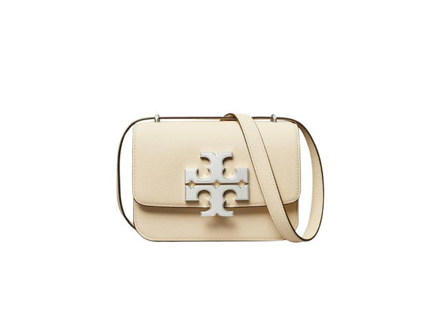 Tory Burch Tory Burch Small Eleanor Pebbled Convertible Shoulder Bag In Napa Leather With Smooth Hardware Cream - view 1
