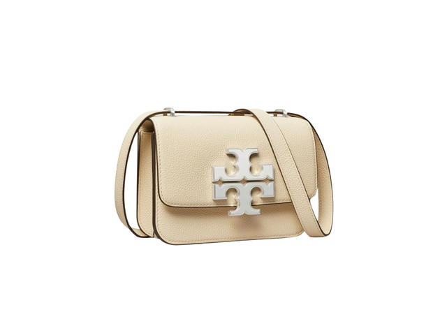 Tory Burch Tory Burch Small Eleanor Pebbled Convertible Shoulder Bag In Napa Leather With Smooth Hardware Cream - view 2
