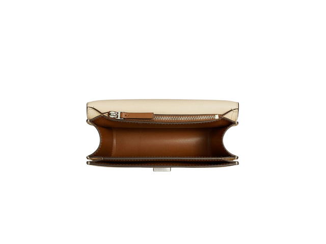 Tory Burch Tory Burch Small Eleanor Pebbled Convertible Shoulder Bag In Napa Leather With Smooth Hardware Cream - view 3