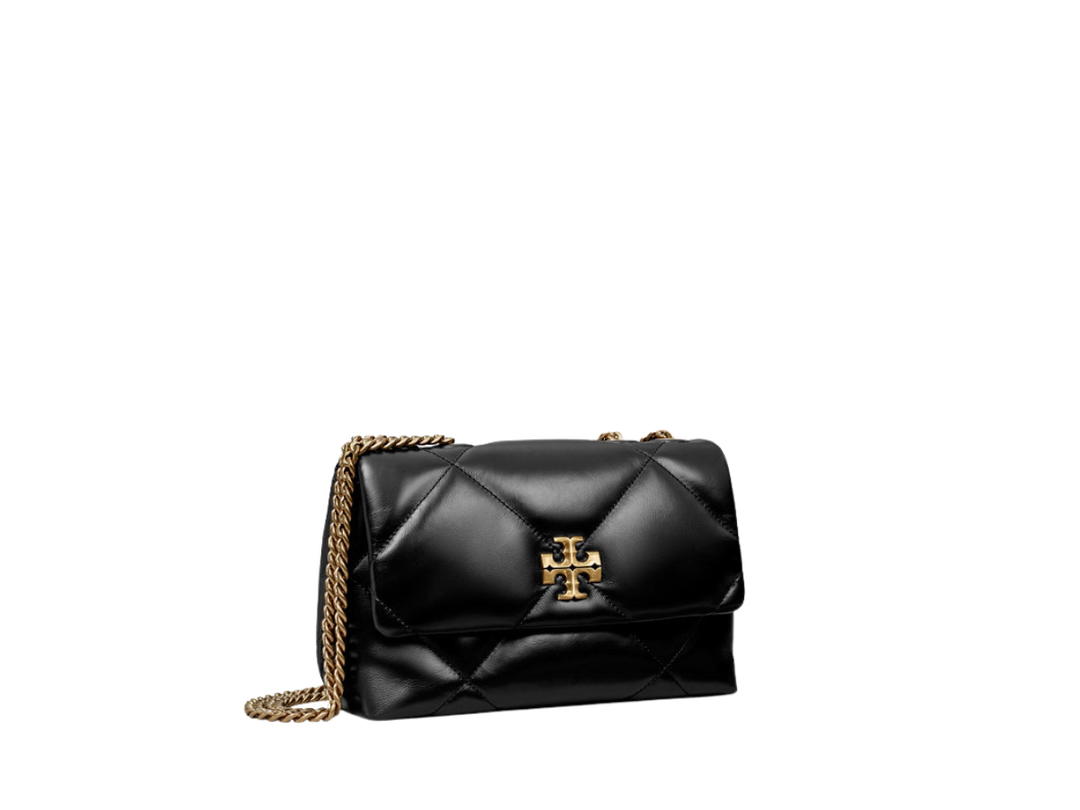 Tory Burch Tory Burch Small Kira Diamond Quilt Convertible Shoulder Bag In Napa Leather With Gold Color Hardware Black