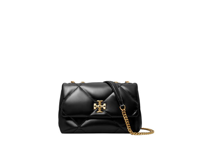 Tory Burch Tory Burch Small Kira Diamond Quilt Convertible Shoulder Bag In Napa Leather With Gold Color Hardware Black - view 2