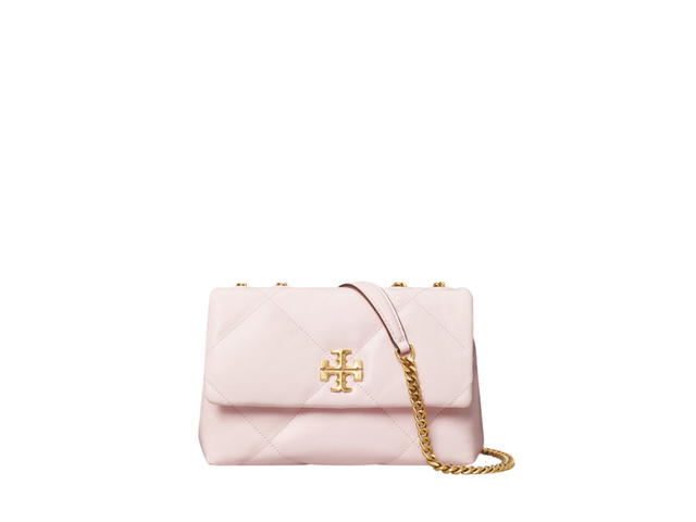 Tory Burch Tory Burch Small Kira Diamond Quilt Convertible Shoulder Bag In Napa Leather With Gold Color Hardware Rose Salt - view 2