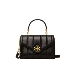 Buy Tory Burch Small Kira Quilted Satchel In Leather With Rolled Gold Double T Black at Sasom – Authentic and Ready to Ship